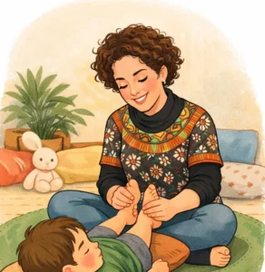 atelier parent enfant en réflexologie